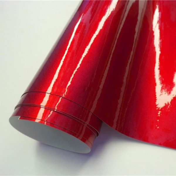 High Gloss Candy Red Car Vinyl Wrap - Full Roll | Top Tier Auto Parts