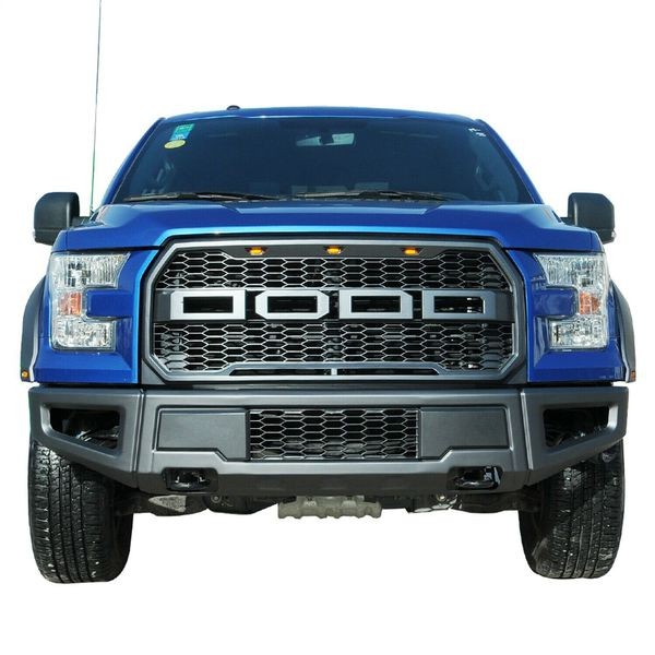 15-17 Ford F150 Raptor Style Front Bumper Grille with LED Amber DRL ...